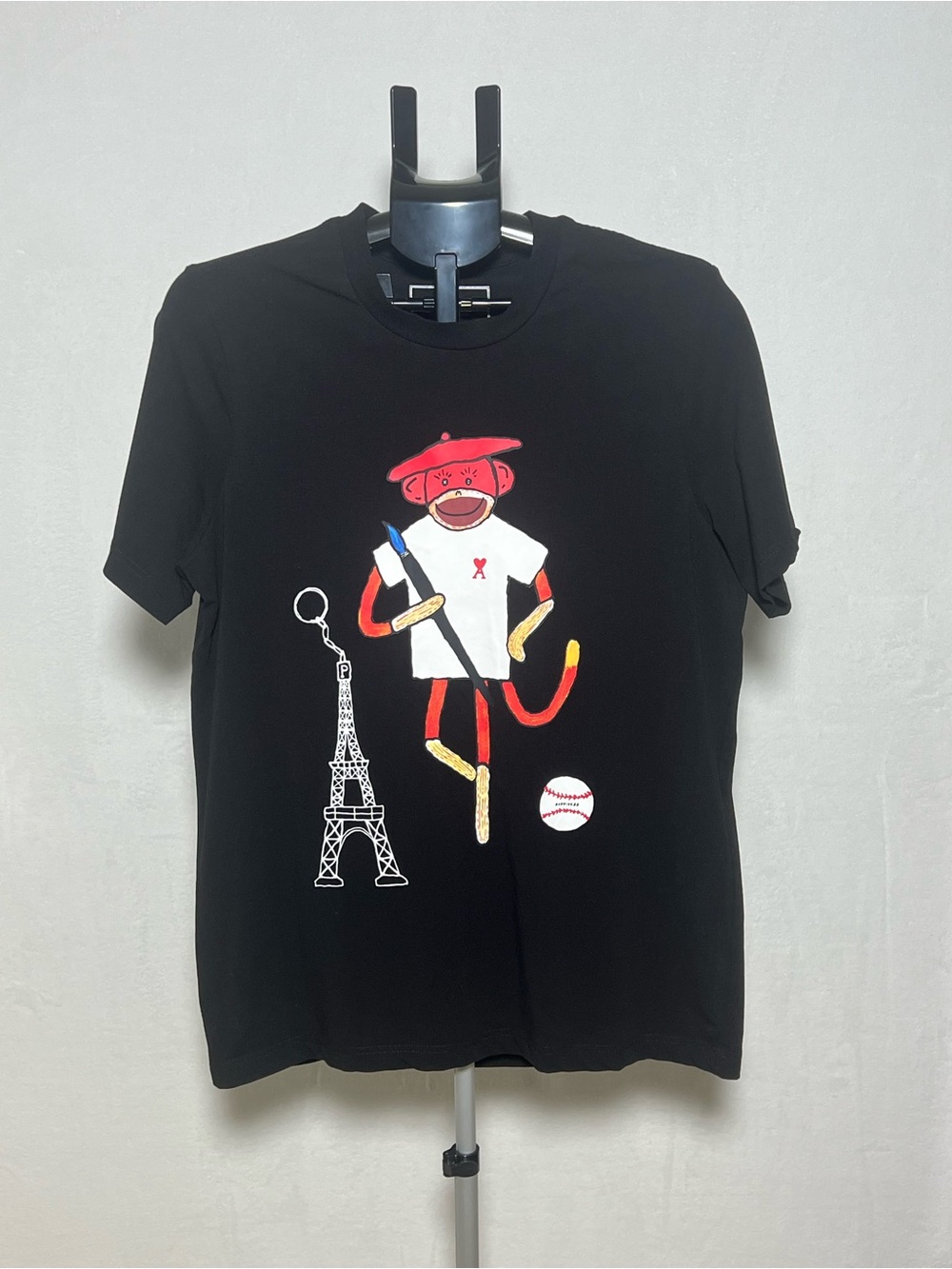 **NWOT** Black Tee - French Motif Graphic Print - size M